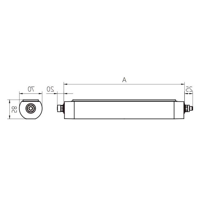 Power 30W, size A= 790mm x 70mm, MQAL-60-SWN、A70131